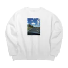 YASUE ABE JPのSend your location Big Crew Neck Sweatshirt