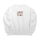 猫まるショップのチョコレートの仲間たち☆ Big Crew Neck Sweatshirt