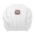 saijo79のステーキを食べるイカツイおじさん Big Crew Neck Sweatshirt