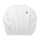 ぱんだまんの３Dウサギ Big Crew Neck Sweatshirt