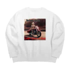 あっくす。の暴走老人シリーズ③ アメリカンver. Big Crew Neck Sweatshirt