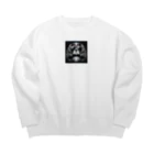 animalmahiaのイカつめなキャバリア・キング・チャールズ・スパニエル Big Crew Neck Sweatshirt