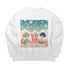 fujiの華の星の子たち Big Crew Neck Sweatshirt