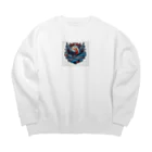 【volleyball online】のLINEスタンプ風 Big Crew Neck Sweatshirt