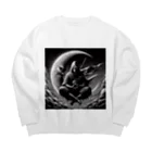 ふみことばの忍びの月 Big Crew Neck Sweatshirt