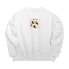 ぺけぽんオリジナルグッズの疾走パンダ Big Crew Neck Sweatshirt