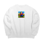 ローグダヨの家のドット君冒険の始まり Big Crew Neck Sweatshirt