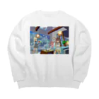 きなこもちの小屋２号店の海の中の家の鍋パーティー Big Crew Neck Sweatshirt