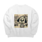 アニマルキャラクターショップのスピッツの休日 Big Crew Neck Sweatshirt