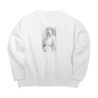 wtr3045の魅惑の塗り絵世界に浸る女性　２ Big Crew Neck Sweatshirt