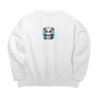 星パンダショップのきらきら星パンダ Big Crew Neck Sweatshirt