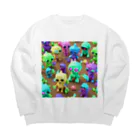 かんむりわっしーの集まれKAWAii宇宙人 Big Crew Neck Sweatshirt