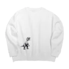 鉛筆画コレクションの恐竜 Big Crew Neck Sweatshirt