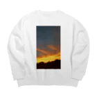 suzurinngの夕焼けスケッチ Big Crew Neck Sweatshirt