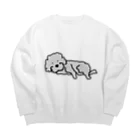 カール亭のなにか？とちょっ起きるワンさん　犬 Big Crew Neck Sweatshirt