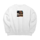 syankusunoboushi7の迷う猫 Big Crew Neck Sweatshirt