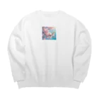 終わらない夢🌈の美しい桜🌸✨ Big Crew Neck Sweatshirt