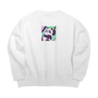 カラフルパンダズのパステルパンダちゃん Big Crew Neck Sweatshirt