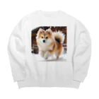 ANTARESのモフモフ走りにくい（柴犬） Big Crew Neck Sweatshirt