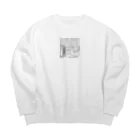 Sunbathingの暖房の前でまったりと寝そべりながら冬を喜んでいる蛇 Big Crew Neck Sweatshirt