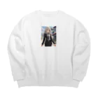 しえるもにあのオフィスレディ Big Crew Neck Sweatshirt