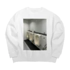 shunshi731のトイレ Big Crew Neck Sweatshirt