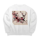 FUMYのアーティスティックブラッシュKOJIKA Big Crew Neck Sweatshirt