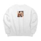 くぷくぷの豆柴物語 Big Crew Neck Sweatshirt