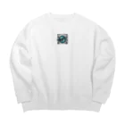 ライダーズのバイク愛好家 Big Crew Neck Sweatshirt