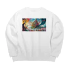 PIRAO227の日本の言葉集　竜巻の中の花畑 Big Crew Neck Sweatshirt