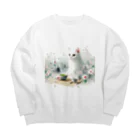 Patroの東京と猫 Big Crew Neck Sweatshirt