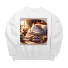 Cat-To-Critter-Fashionのほのぼのな猫 Big Crew Neck Sweatshirt