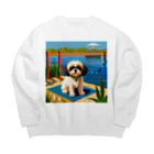 小物屋の夏色シーズー Big Crew Neck Sweatshirt