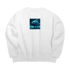 Cyberpunker311のロボット魚 Big Crew Neck Sweatshirt