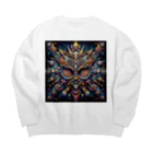 トトベス(T∴B∴M∴)🕊️のフクロウさんのメルヘン絵本🦉サイケデリックタリスマン Big Crew Neck Sweatshirt