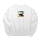 ZeroCreativeのかわいいペットのカメ Big Crew Neck Sweatshirt