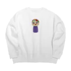 こけしガールズのこけしガールズ　あけびちゃん Big Crew Neck Sweatshirt