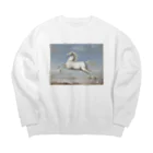 パブリックドメインさんのヨリス・フーフナーヘル　白馬　おしゃれ　 Big Crew Neck Sweatshirt