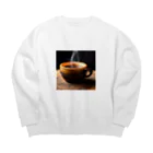 小物屋の夜更かし珈琲 Big Crew Neck Sweatshirt