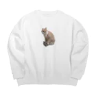 猫ミームグッズの【猫ミーム】餌を催促する猫 Big Crew Neck Sweatshirt