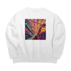 yukurujoのカラフル４ Big Crew Neck Sweatshirt