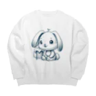 bottaの可愛いウサギ(垂れ耳ビール)04 Big Crew Neck Sweatshirt