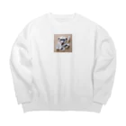 yumiceのice meets　オリガミチンパンジー Big Crew Neck Sweatshirt