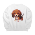 Dog Selectionのミニチュアダックス　女の子　アイテム Big Crew Neck Sweatshirt