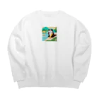 yumiceのice meets オリガミカワウソ Big Crew Neck Sweatshirt