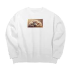 からふるマーケットのおやすみモコリン Big Crew Neck Sweatshirt