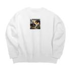 いろいろドラゴンの騎士とドラゴン Big Crew Neck Sweatshirt