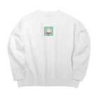 ドット絵調理器具のドット絵「ニンニク」 Big Crew Neck Sweatshirt