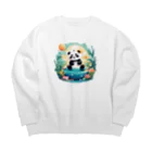 waterpandaの水辺のパンダ Big Crew Neck Sweatshirt