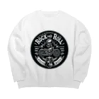 ロック堂のバイクアンドギター Big Crew Neck Sweatshirt